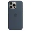 Apple Coque en silicone avec MagSafe pour iPhone 15 Pro Max Bleu orage