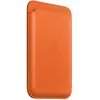 Apple Porte-cartes en cuir avec MagSafe pour Apple iPhone - Orange