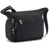 Kipling GABBIE Sac à bandoulière de taille moyenne, Black Noir (Noir)