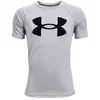T-shirt Under Armour Tech Big Logo manche courte gris noir garçon - XS