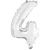 Amscan Ballon Aluminium 40 cm :  Chiffre 4 - Argent