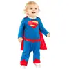 amscan déguisement superman justice league bébé - 12/18 mois - bleu - 9906713