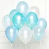 amscan- Birthday Lot de 10 Ballons en Latex 28 cm, 10210011, Bleu/Blanc, Grand