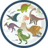 Amscan Lot 8 assiettes 18cm en papier Dino - Joyeux Dinosaure - Happy Dinosaure - Amscan