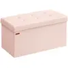 Banc de rangement pliable avec coffre, Rose Bonbon / 76L cm
