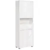 VASAGLE Armoire de salle de bain, meuble de rangement, colonne, avec 2...