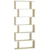 VASAGLE Bibliothèque à 6 niveaux 24 x 70 x 191 cm cloison séparateur beige