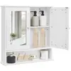 VASAGLE Armoire de salle de bain - Miroir - 2 portes - Étagère réglabl...