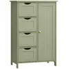 VASAGLE Meuble Salle de Bain - Commode - 4 Tiroirs - Placard - Vert La...