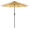 SONGMICS Parasol de jardin avec manivelle, Taupe / Ø 2,7 m