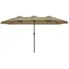 SONGMICS Parasol large pour terrasse (460 x 270 cm), Taupe