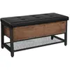 Banc rangement marron noisette