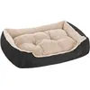 Feandrea Panier pour chien avec coussin réversible, Noir et Beige / 80 x 65 x 20 cm
