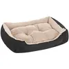 Feandrea Panier pour chien avec coussin réversible, Noir / 65 x 55 x 20 cm