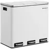 SONGMICS Poubelle de tri 3 compartiments x 18L mécanisme tampon blanc