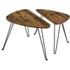 VASAGLE Tables gigognes marron rustique