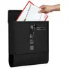 SONGMICS Boîte aux lettres murale, Noir / 10P x 30,8L x 33,8H cm