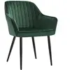 SONGMICS Chaise de salle à manger confort, Vert