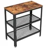 VASAGLE Table d'appoint grille 3 niveaux