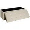 SONGMICS Banc coffre de rangement pliable, Beige