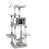 Feandrea Arbre à chat 154 cm multi-niveaux, Gris Claire