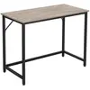 VASAGLE Bureau industriel assemblage simple, Grège + Noir / 50P x 100L cm
