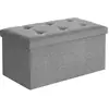 SONGMICS Banc de Rangement 80L, Gris Clair