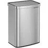 SONGMICS Poubelle de Cuisine Automatique 50 L, en Acier, Filtres à Charbon, Fermeture en Douceur, Argent Métallique