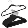 SONGMICS Cintres en velours antiglisse, Noir / 30