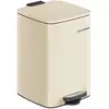 SONGMICS Poubelle de cuisine à pédale en acier, Beige Sable / 20 L