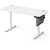 SONGMICS Bureau électrique assis-debout 60 x 140 x (72-120) cm blanc nuage