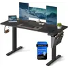 SONGMICS Bureau électrique assis-debout 60 x 140 x (72-120) cm noir d'encre
