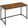 VASAGLE Bureau industriel montage facile, Marron Rustique + Noir / 60 x 120 x 76 cm