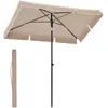 SONGMICS Parasol hauteur réglable, Taupe
