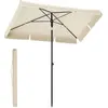 SONGMICS Parasol hauteur réglable, Beige