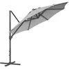 SONGMICS Parasol de jardin 300 cm inclinable, Gris Tourterelle