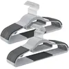 SONGMICS Cintres en plastique antidérapant, Gris Clair + Girs Foncé / 30