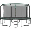 SONGMICS Trampoline de jardin avec filet de sécurité, Vert Foncé / 427 x 59 cm