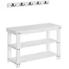 SONGMICS Porte-manteau et banc à chaussures 3 niveaux, Blanc Nuage