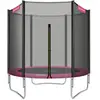 SONGMICS Trampoline extérieur avec échelle et filet de protection, Ros...