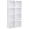 VASAGLE Bibliothèque à 8 compartiments, Blanc