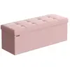 SONGMICS Banc de Rangement Pliable, Rose Bonbon / 38 x 110 x 38 cm