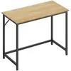 VASAGLE Bureau industriel assemblage simple, Couleur Chêne Naturel + Noir D'encre / 50P x 100L cm
