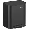 SONGMICS Poubelle de cuisine 20L en acier, Noir d'Encre
