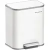 SONGMICS Poubelle de cuisine 20L en acier, Blanc Nuage