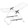 SONGMICS Petit étendoir à linge 44 x 101 x 54 cm en métal, Blanc Nuage