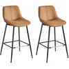 VASAGLE 2 Tabourets de bar de hauteur, Marron Chameau / 87,5H cm