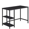 VASAGLE Bureau avec rangement industriel, Noir Boisé / 50P x 100L cm