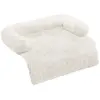 Feandrea FluffyHug Panier pour Chien, 110 x 95 x 18 cm / Blanc Nuage
