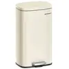 SONGMICS Poubelle de cuisine 30L avec pédale, Beige Sable